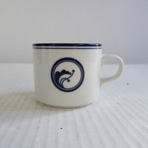 Dansk Flora Juniper Mug White Blue Floral Design Coffee Tea Cup Made in Japan